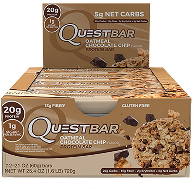 QUEST NUTRITION 高蛋白能量棒 燕麥巧克力口味, 60g, 12條