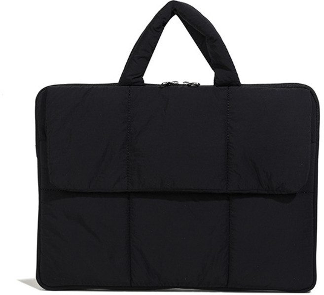 유앤클라인 가벼운 대용량 퀼팅 노트북 가방, 1개, 블랙
