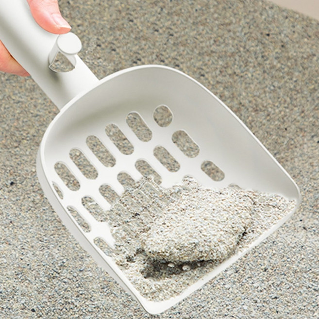 맥시브이 고양이 모래삽 똥 배변 화장실 스쿱 걸이형, 1개, 화이트