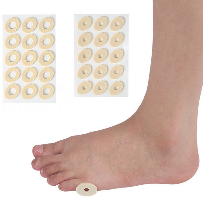 미즈코스 15p+15p 발보호 패치 굳은살 방지 물집 보호 밴드, 1세트, 사선원형-소+사선원형-대