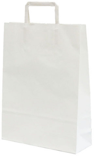 애브리플러스 화이트 쇼핑백 무지 종이쇼핑백 종이가방 종이백 선물포장 1매, 화이트 - 중 1매 260 x 360 x 90mm, 1개