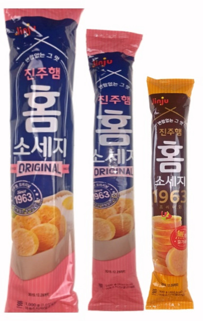 진주햄 옛날 분홍 홈소세지 옛날소시지, 1kg, 3개