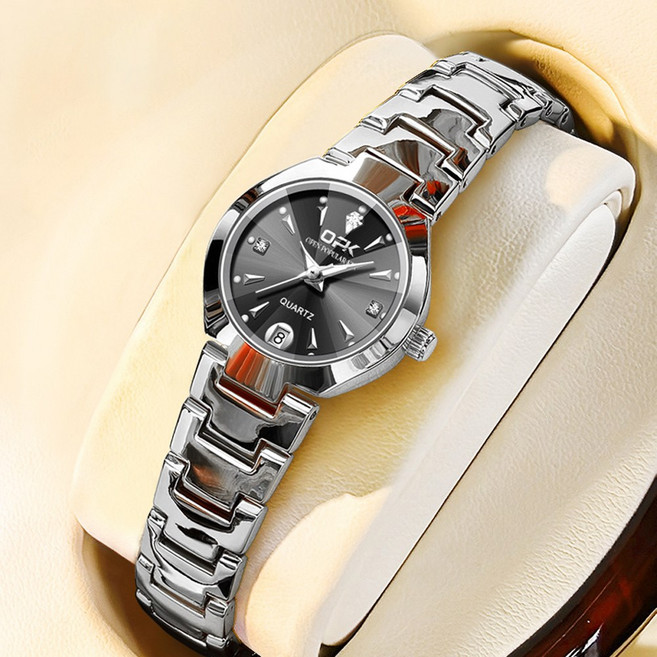 OPK 여성손목시계 정품쿼츠 럭셔리 명품 워터프루프 야광 일력 메탈시계
