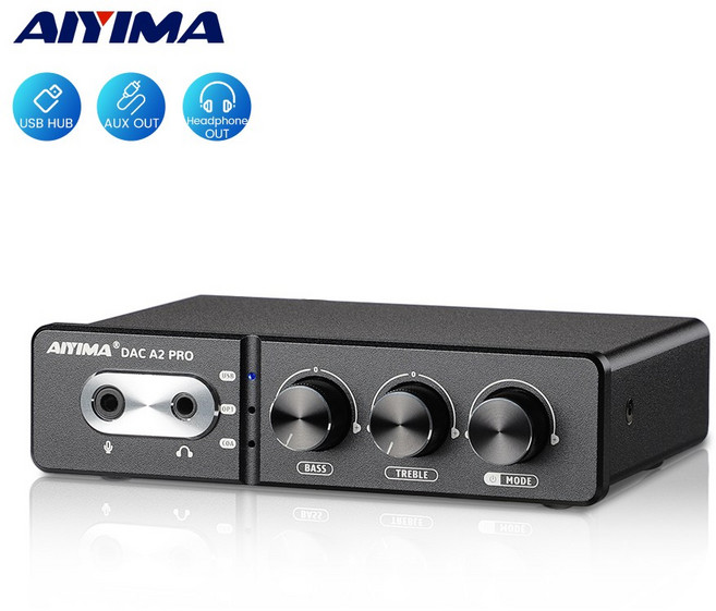 AIYIMA 오디오 DAC-A2 PRO USB 게이밍 DAC 헤드폰 앰프 허브 USB 미니 디코더 PS5 데스크톱 게이밍 헤드셋 액티브 스피커, 01 CHINA_01 DAC-A2 Pro