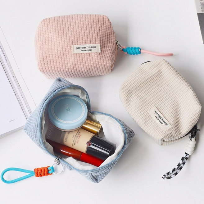 에슬린 포근한 와플 미니 파우치(4colors)