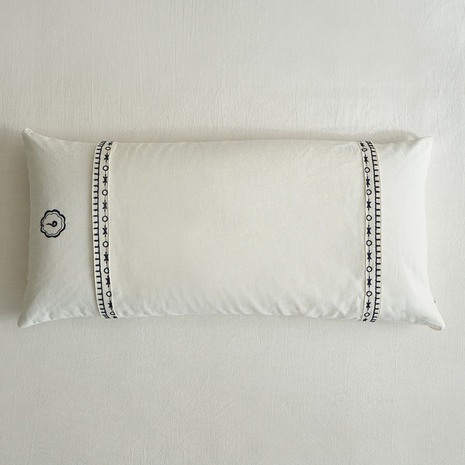 蕎麥枕 苦蕎枕 亞麻棉質 護頸枕, 等風來B款（方行）,32*64cm, 1個