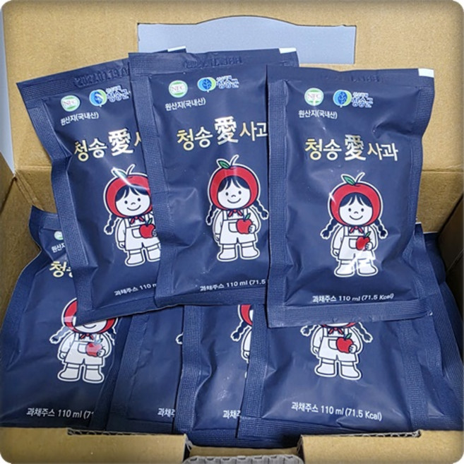 청송사과로 만든 명품 사과즙, 110g, 50개