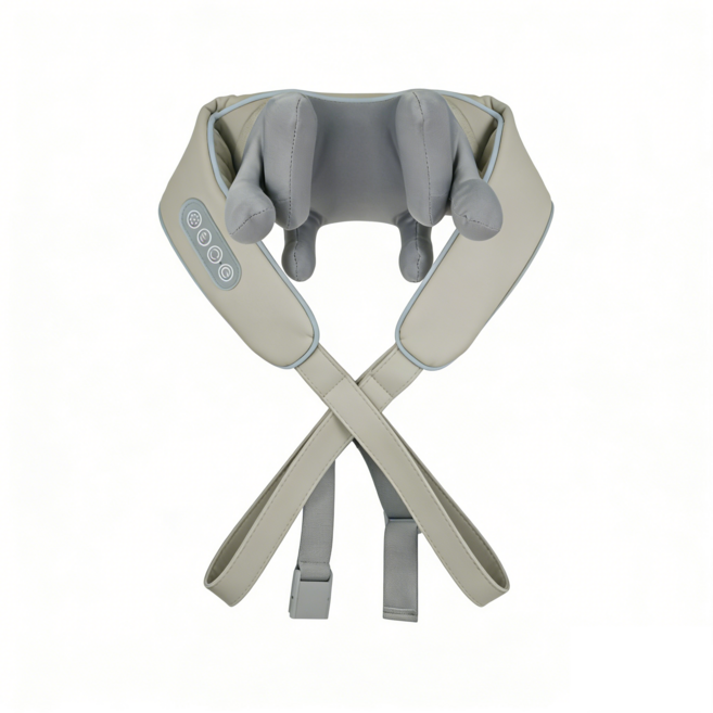 PYHO 무선 간편 어깨 및 목 마사지기 다기능 전동 목뼈 어깨 허리 다리 마사지기, 그레이, RN01