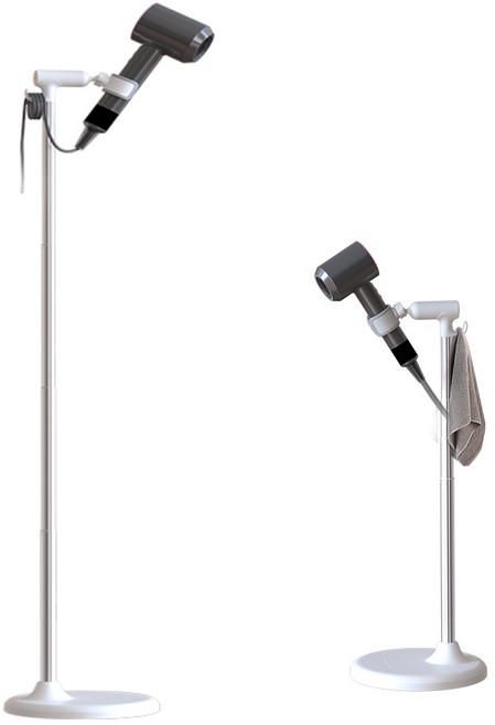 원셉트 스탠딩드라이기기치대 강아지드라이기거치대, 1개, 화이트