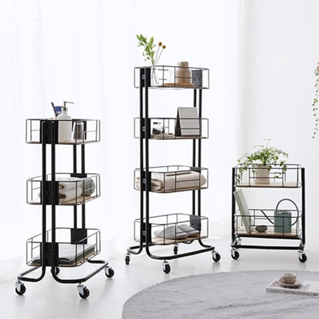 간식진열대 간식팬트리 슬림트롤리, 블랙