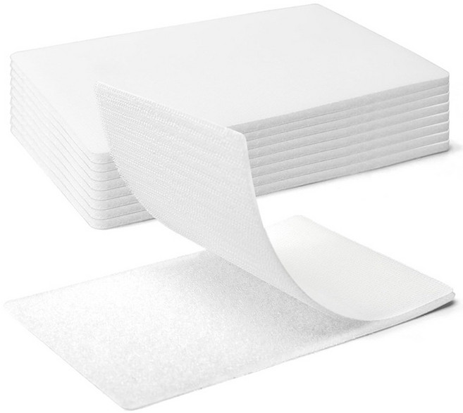 양면 벨크로 강력 스티커 패드 사각 화이트, 20개