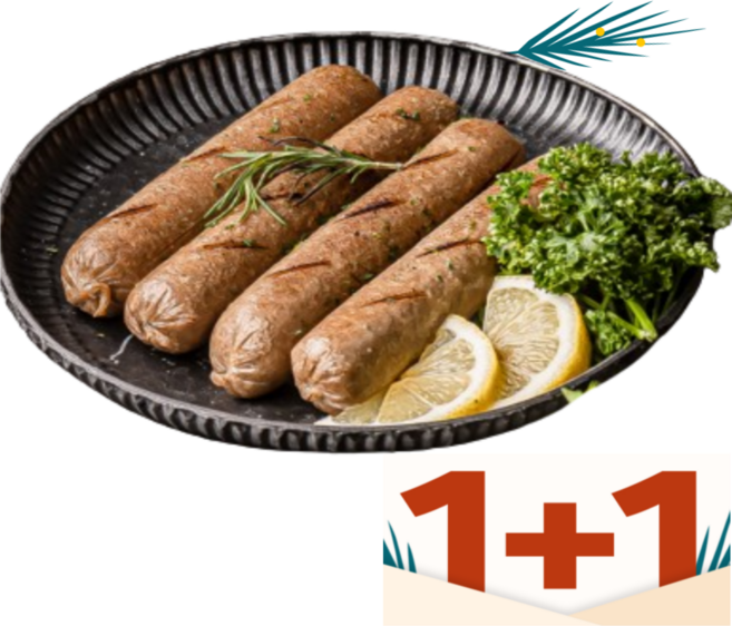 넥스트밀 비건식품 식물성 대체육 고단백 식단 부대찌개 콩고기 맥주안주 허브맛 수제 소시지, 2개, 280g