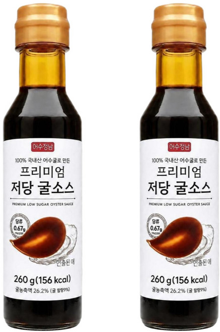 여수청년 프리미엄 저당 굴소스 건강한 감칠맛, 2개, 260g