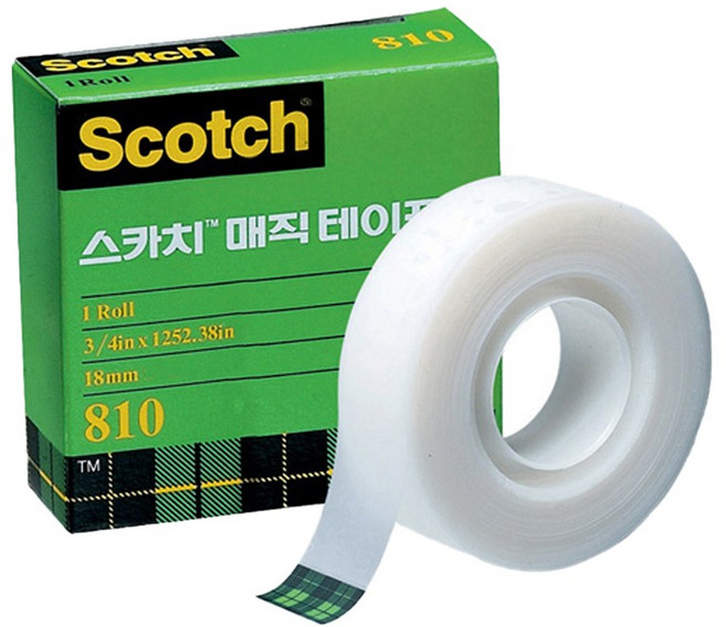 3M 스카치 매직테이프 교환리필 810 -12mmx18m, 1개