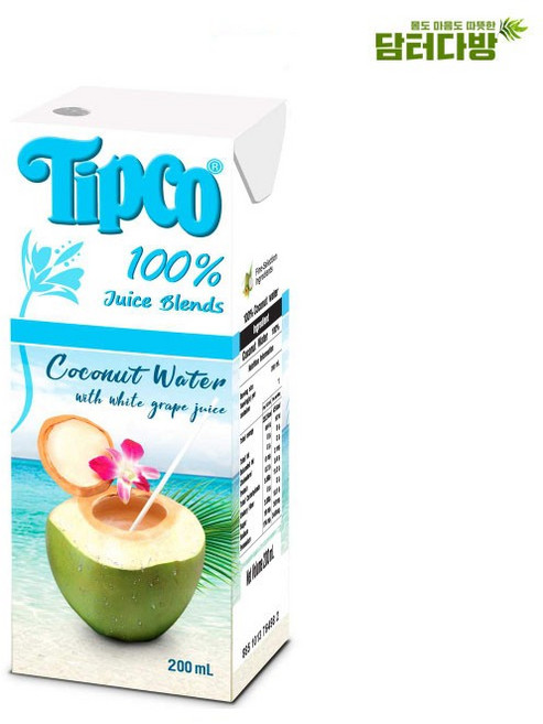 팁코 코코넛워터 혼합주스, 200ml, 24개