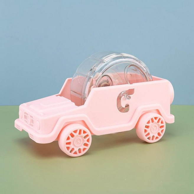 햄스터 자동차 붕붕카 대형 산책 앞으로나가는 장난감, 1개, 골든옐로우 햄스터용 핑크