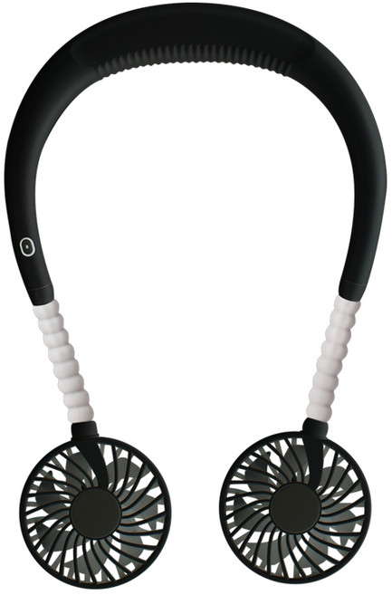 신바람 넥밴드 휴대용 선풍기 미니 목걸이 선풍기 프리미엄 목풍기, 02.블랙