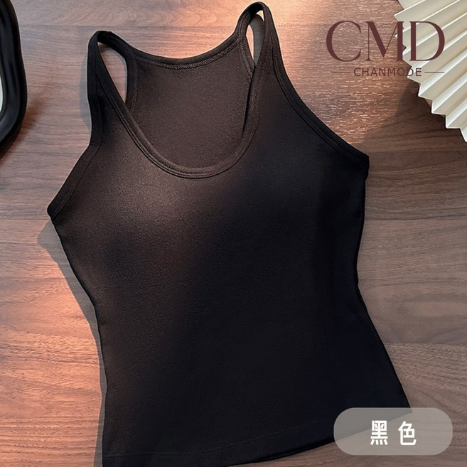 CMD 納米絨發熱美型背心, 1個, 黑色,FREE（建議 45–65 公斤）