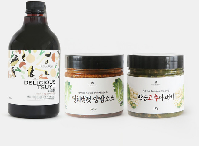 메종드율 국물요리세트 (우마이쯔유+멸치액젓쌈밥소스+만능고추다대기), 3개, 1.13kg