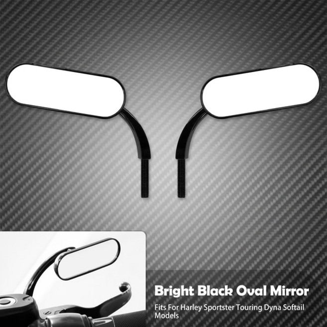 Harley Sportster 883 1200 XL Chopper Breakout Electra Glide Street Glide Road Glide Dyna Softail Tou, 01 Gloss Black Mirrors, 01 Gloss Black Mirrors