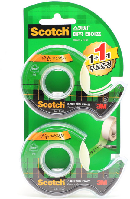 3M 스카치 매직테이프 양면디스펜서 810D 1+1 18mm/30m