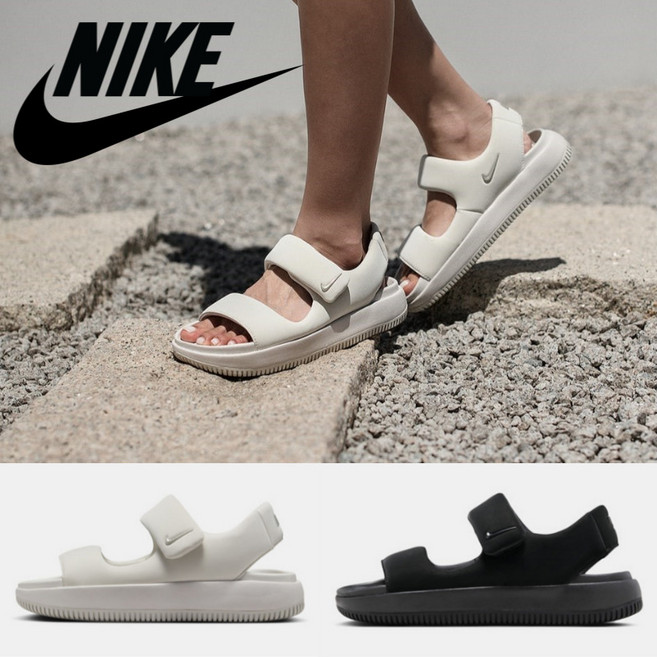 [국내매장판] 나이키 캄 샌들 여성 여름 신발 물놀이 바캉스 스트랩 키높이 슬리퍼 스포츠 고무 통굽