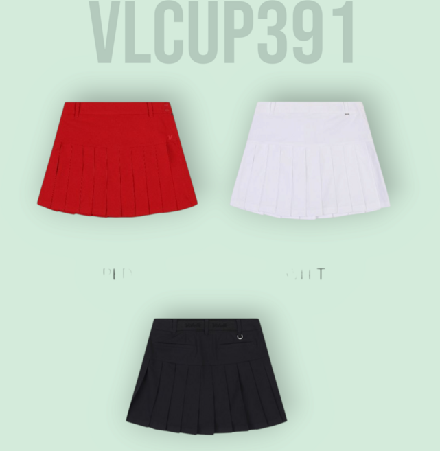 볼빅 25년여름 여성 에센셜 반플리츠 큐롯 VLCUP391 RE