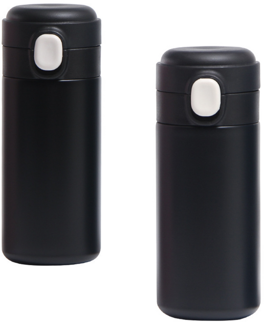 스텐304 원터치 온가족 보온보냉 텀블러 휴대용 보온병 답례품 선물용, 1개, 420ml, 블랙매트