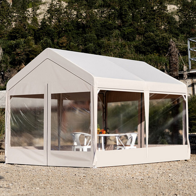 연필트리 쉘터천막 몽골텐트 몽골천막 천막 장박텐트 바베큐텐트 바베큐천막, 바닥파이프세트 3mx6m