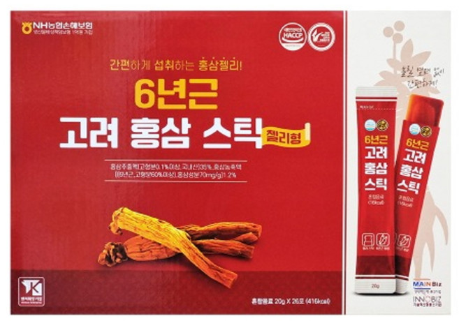 더존건강 6년근 고려 홍삼 스틱 젤리형, 520g, 1개