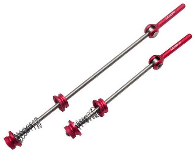 LITE 접이식 자전거 퀵릴리즈 합금 MTB 바퀴 티타늄 꼬치 레버, 74x130mm d, 1개