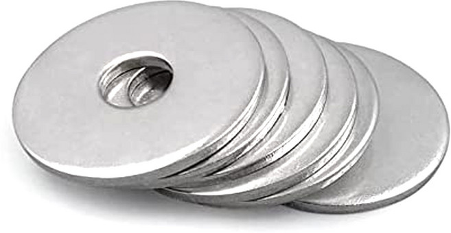 스텐 평와샤 대사이즈 넓은 평와셔 대와셔, 1개, 5.4x20x1t(10개입)
