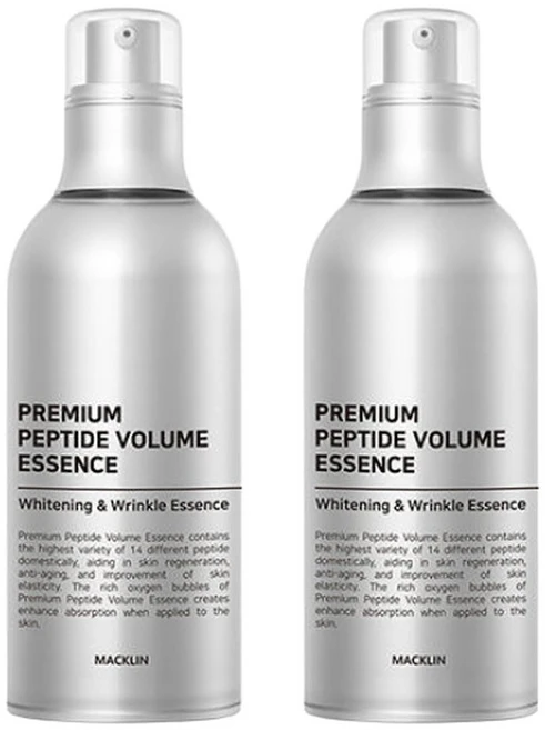 맥클린 프리미엄 펩타이드 볼륨 에센스 100ml+100ml, 100ml, 2개 - 쿠팡