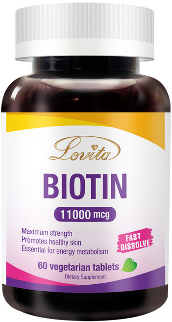 Lovia 愛維他 生物素11000mcg 素食錠 美國製造, 60顆, 0.25g, 1罐