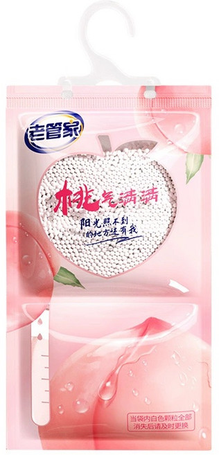 老管家 除濕除味香氛袋, 白桃除濕袋, 1個