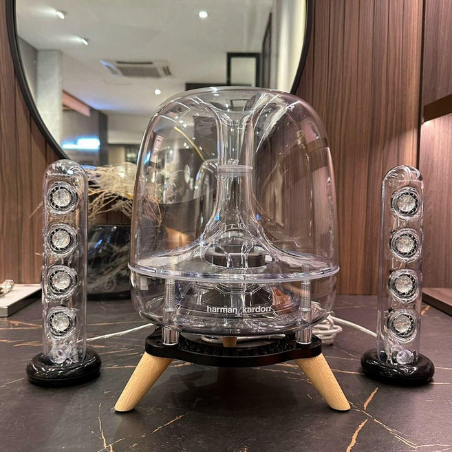 하만카돈 스피커 거치대 스탠드 사운드스틱 받침대 호환 브래킷 블루투스스피커, 3세대 화이트 비치우드 금속스피커 없음