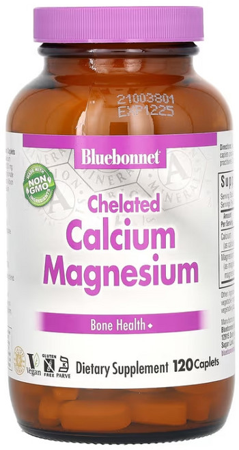 블루보넷 뉴트리션 칼슘 500mg 마그네슘 200mg 비스글리시네이트 60캡슐, 1개