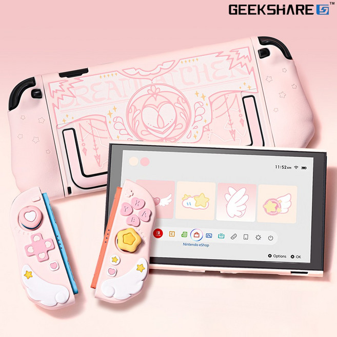 닌텐도 스위치2 케이스 긱쉐어 스타윙 풀커버, 핑크