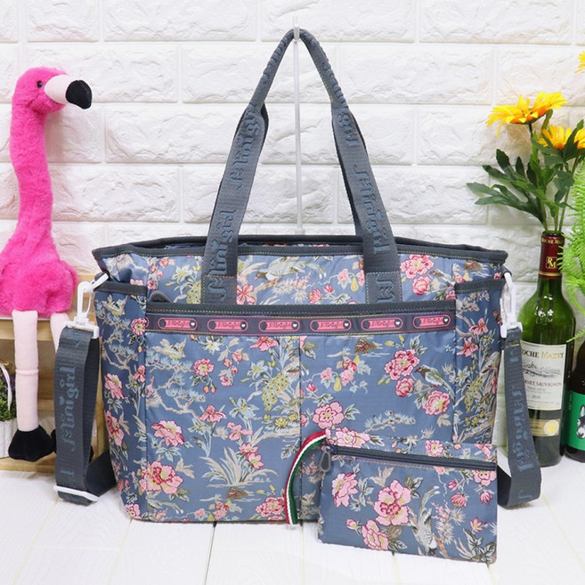 미니걸 3089 플라워 빅포켓토트