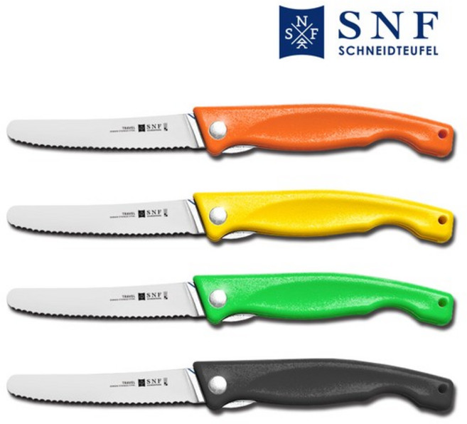 에스앤에프 트레블 접이식 과도, 옐로우, 1개