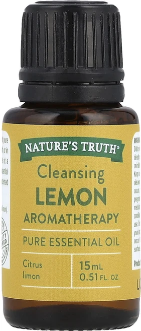 Nature's Truth 퓨어 에센셜 오일 클렌징 레몬 15ml(0.51fl oz), NaturesTruth퓨어에센셜오일클렌징레몬15ml05, 1개, 15ml - 쿠팡