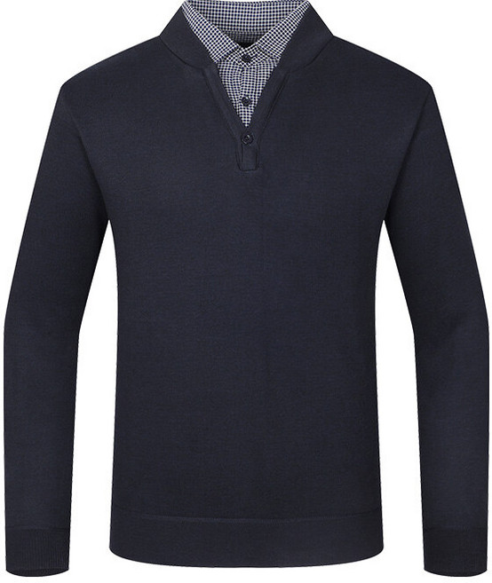 데니스골프 DENNIS 25FW 남성 밍크 본딩 레이어드셔츠(솔리드)_RAQWMSP112