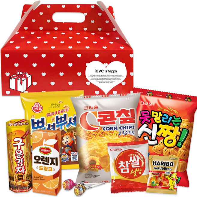 행복장바구니 과자세트, 02.땡땡이손잡이세트A, 1개