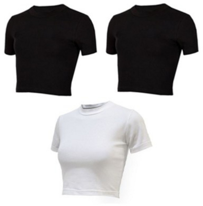 베루스스포츠 무지 크롭탑 반팔티 3종 세트 VETW5150