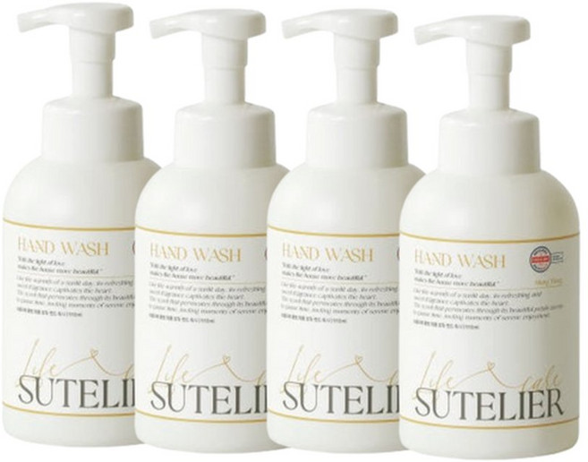 수뜰리에 포밍 핸드워시 버블 세정 블랑쉬 510ml X 4, 4개