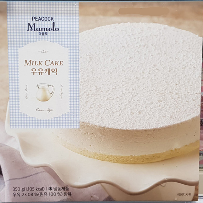 PEACOCK 피코크 우유케익 350g (우유 23.08% 함유), 1개