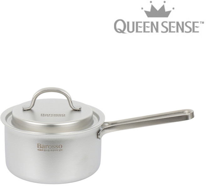 [슈퍼HOT][QueenSense] 퀸센스 바로써 통5중 인덕션IH 무연마제 스텐냄비 편수16cm, 단품, 단품