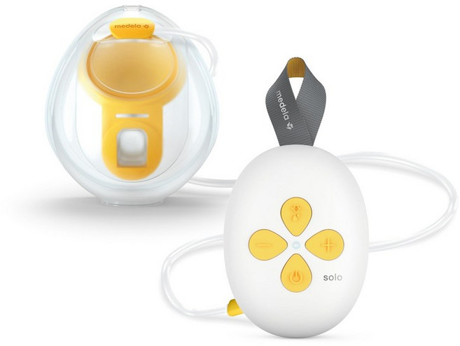 Medela 메데라 전동 착유기 솔로 핸즈프리 전동 사유기 컴팩트한 한 가슴, 1개