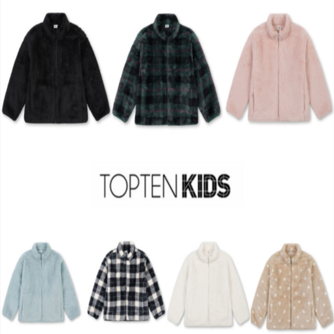 [매장출고/100%정품] 탑텐키즈 플리스집업 아동공용 남아 여아 뽀글이 후리스 따뜻하고 포근한재질 보들보들한 겨울 한파대비