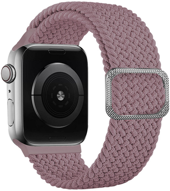 사라밴드 애플워치 호환 샤인 브레이드 솔로루프 스트랩, 42/44/45/46/49mm, 스모키 바이올렛, 1개